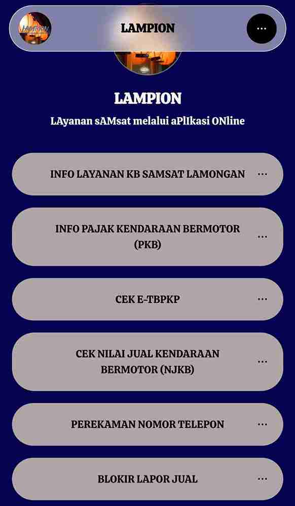 Aplikasi Lampion Samsat Lamongan