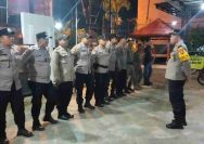 Kapolsek Kembangbahu Lamongan IPTU Sono Pimpin Apel Siaga Skala Besar Jaga Sitkamtibmas 