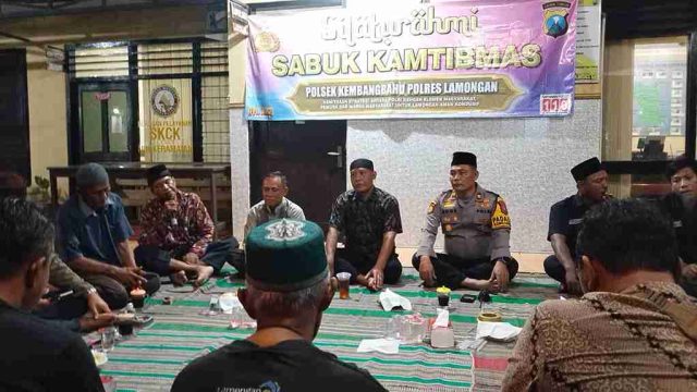 Polsek Kembangbahu Gelar Silaturahmi SABUK Kamtibmas, Perkuat Sinergi Warga dan Elemen Organisasi di Lamongan