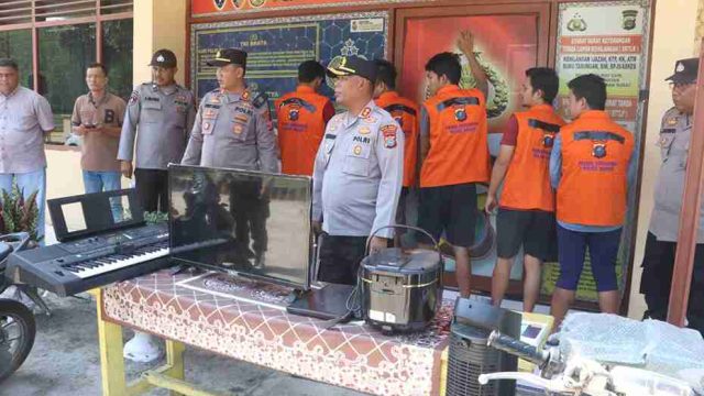 Polsek Gunung Malela Ringkus Sindikat Kriminal Lintas Wilayah, 15 Tersangka Diamankan