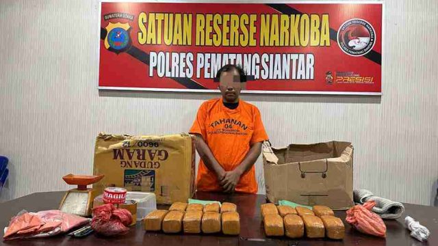 Polres Pematangsiantar Gagalkan Peredaran 7,27 Kg Ganja, Disembunyikan di Bawah Wastafel Rumah Kontrakan