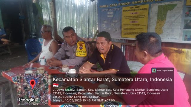Perangi Peredaran Gelap Narkotika, Polsek Siantar Barat Intensifkan Patroli Dialogis di Kampung Bebas Narkoba