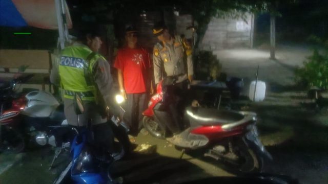 Kapolsek Solokuro Pimpin Operasi Intensif Malam Hari, Tindak Knalpot Brong dan Kendaraan Tanpa Surat Sah