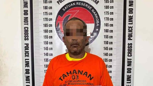 Tak Berkutik, Pria Paruh Baya di Siantar Marihat Diciduk Polisi Saat Transaksi Sabu
