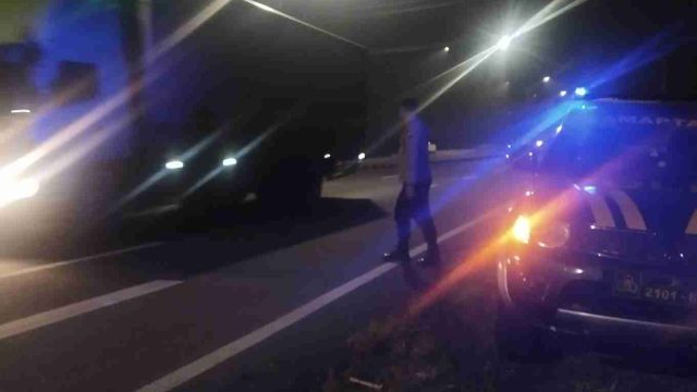 Polsek Deket Pantau Perbaikan Jembatan Gajah, Patroli Blue Light Pastikan Arus Tetap Lancar