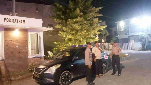 Cegah Gangguan Kamtibmas, Polsek Lamongan Kota Gelar Patroli Blue Light di Titik Rawan