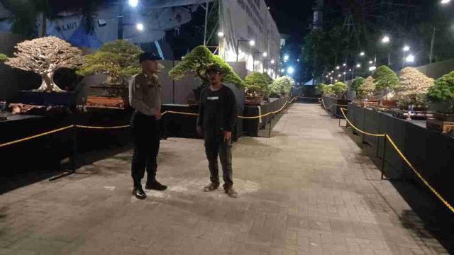 Amankan Event Skala Nasional, Polsek Lamongan Kota Pastikan Kontes Bonsai Berjalan Kondusif