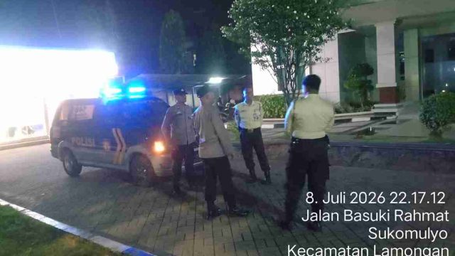 Pastikan Keamanan Wilayah, Polsek Lamongan Kota Gelar Patroli Perintis Presisi di Sejumlah Objek Vital