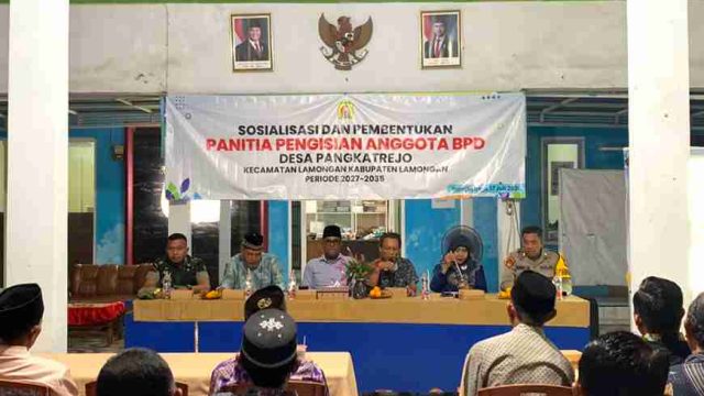 Perkuat Sinergi dan Keamanan Lingkungan, Polsek Lamongan Kota Kawal Pembentukan Panitia BPD Desa Pangkatrejo