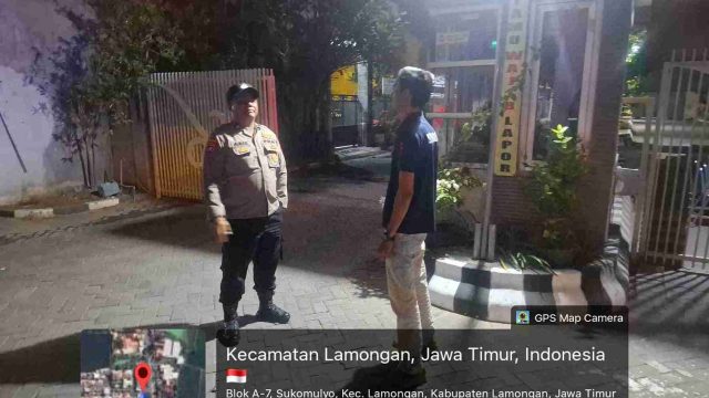 Patroli Kota Presisi, Polsek Lamongan Kota Perkuat Pengamanan Objek Vital pada Malam Hari