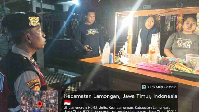 Tindak Lanjut Laporan Warga, Polsek Lamongan Kota Cek Dugaan Konsumsi Miras di Angkringan