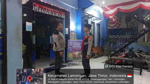 Patroli Kota Presisi Polsek Lamongan Kota Sasar Objek Vital, Antisipasi 3C dan Jaga Kamtibmas