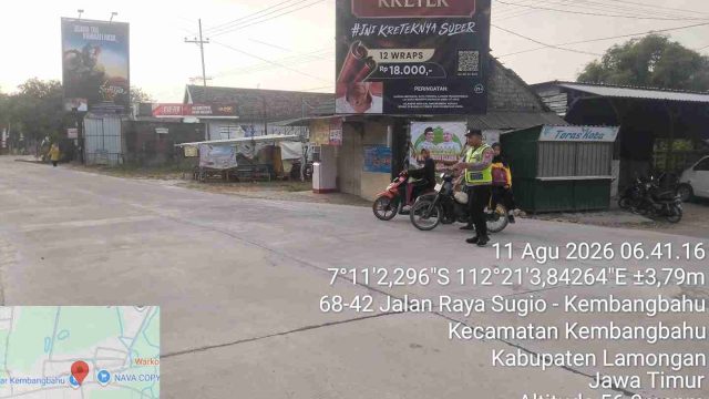 Commander Wish Pagi, Polsek Kembangbahu Turunkan Personel di Empat Titik Rawan untuk Jaga Kelancaran Lalu Lintas