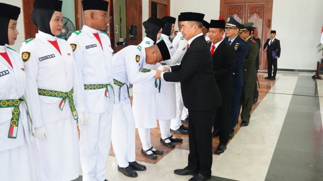Bupati Madiun Kukuhkan 76 Anggota Paskibraka Tahun 2026