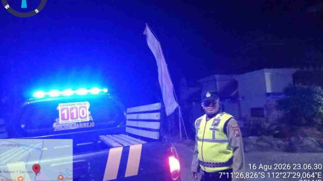 Patroli Blue Light Polsek Sarirejo Sasar Titik Rawan, Cegah Kriminalitas dan Gesekan Antarperguruan Silat