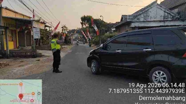 Commander Wise Pagi Polsek Sarirejo Pastikan Kelancaran Lalu Lintas dan Keselamatan Pengguna Jalan