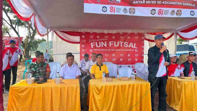 Semarak HUT ke-81 RI, Polsek Sarirejo Hadiri Pembukaan Fun Futsal dan Dorong Pembinaan Generasi Muda