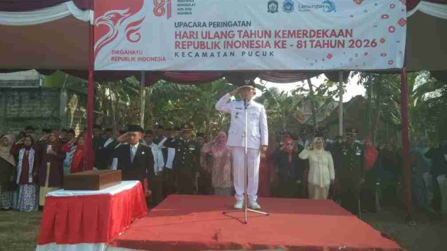 Upacara HUT ke-81 RI di Pucuk Lamongan Berlangsung Khidmat, Polsek Pucuk Pastikan Pengamanan Berjalan Kondusif