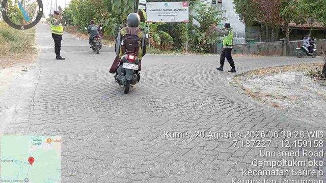 Commander Wish Pagi Polsek Sarirejo Hadir di Dua Titik, Wujudkan Lalu Lintas Aman dan Lancar
