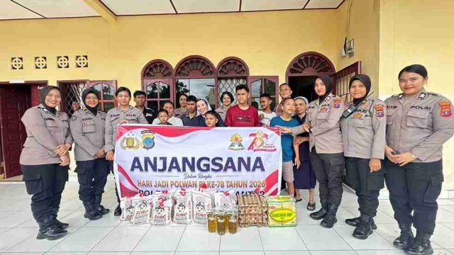 Sambut HUT Polwan ke-78, Polwan Polres Pematangsiantar Berbagi Kepedulian Lewat Anjangsana dan Bakti Sosial