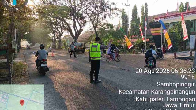 Commander Wish Pagi Polsek Karangbinangun Amankan Arus Lalu Lintas, Cegah Kecelakaan di Jam Sibuk