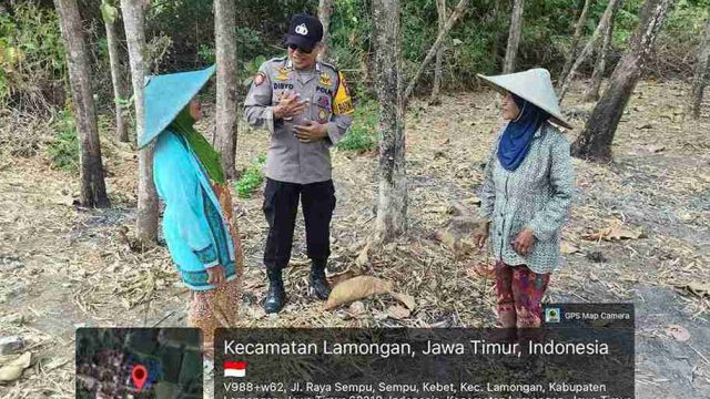 Patroli 3P Polsek Lamongan Kota Antisipasi Karhutla dan Bencana Alam di Desa Kebet