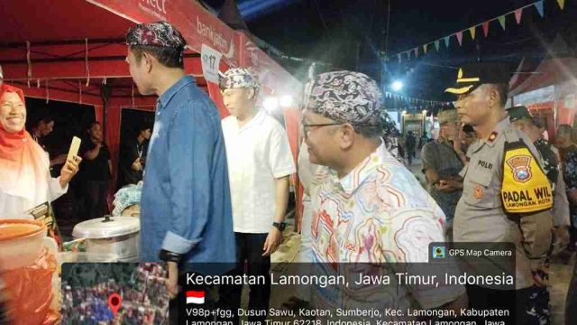 Polsek Lamongan Kota Hadiri Pagelaran Wayang Kulit dan Sedekah Bumi di Dusun Sawu Desa Sumberjo 