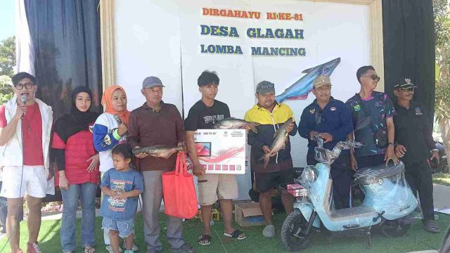 Unik! Lomba Mancing Berhadiah Kambing hingga Motor Listrik, Ratusan Warga Desa Glagah Lamongan Antusias Semarakkan HUT ke-81 RI
