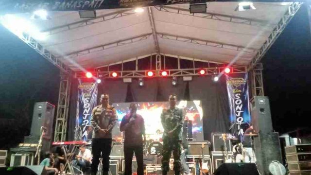 Amankan Hiburan Elektone, Polsek Solokuro Lamongan Bersinergi dengan Linmas dan Banser Jaga Kamtibmas