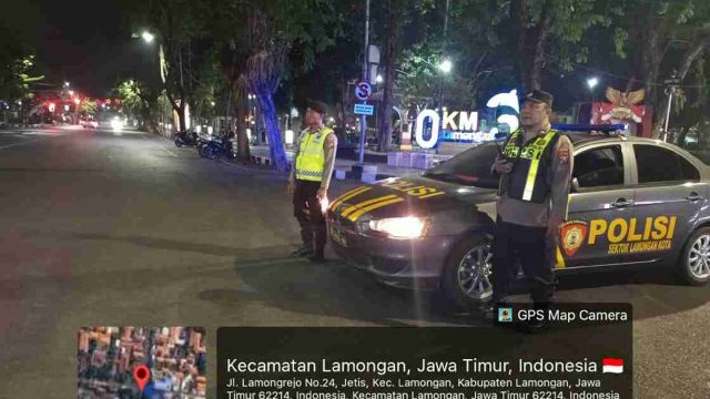Cegah 3C, Polsek Lamongan Kota Gelar Patroli Malam Sasar Perumahan hingga Obvit