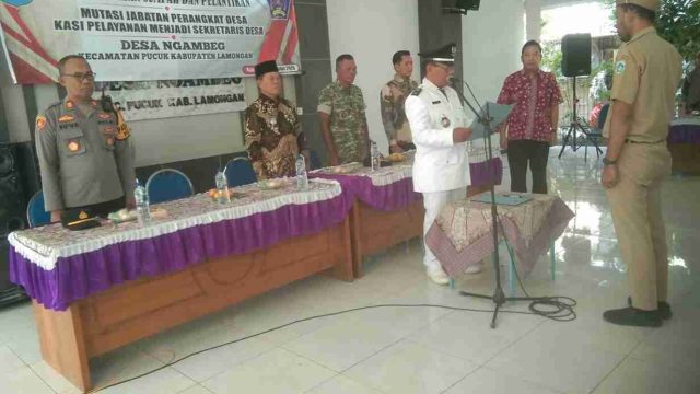 Polsek Pucuk Hadiri Pelantikan Perangkat Desa Ngambeg, Kapolsek Tekankan Sinergi dan Pelayanan Masyarakat