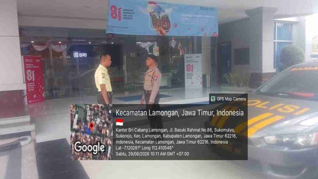 Patroli Kota Presisi Polsek Lamongan Sasar Obyek Vital, Antisipasi Gangguan Kamtibmas