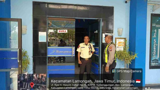 Patroli Kota Presisi Polsek Lamongan Kota Sasar Obyek Vital dan Pusat Aktivitas Warga