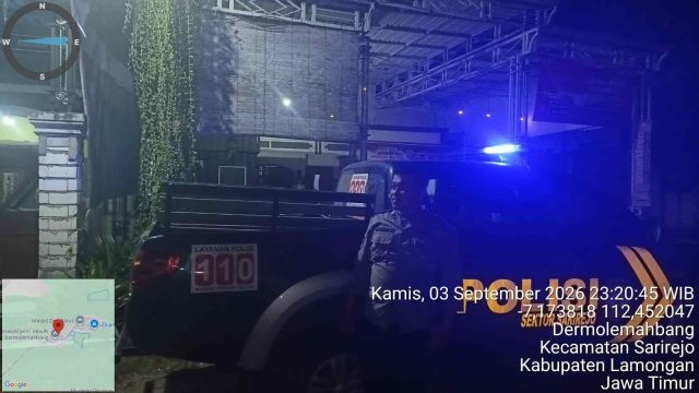 Patroli Blue Light Polsek Sarirejo Sasar Titik Rawan, Cegah 4C dan Gesekan Antarperguruan Silat
