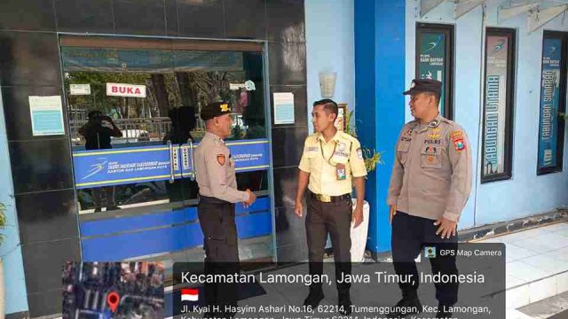Patroli Kota Presisi Polsek Lamongan Kota Sasar Obyek Vital, Antisipasi Gangguan Kamtibmas