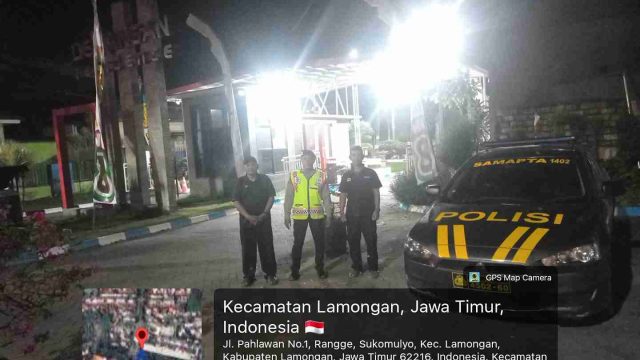 Cegah Balap Liar dan Gangguan Kamtibmas, Polsek Lamongan Kota Gelar Patroli Blue Light Tengah Malam
