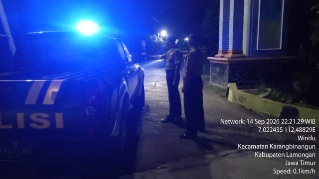 Patroli Blue Light Presisi Sisir Jalur Poros Blawi, Polsek Karangbinangun Antisipasi 3C dan Gangguan Kamtibmas