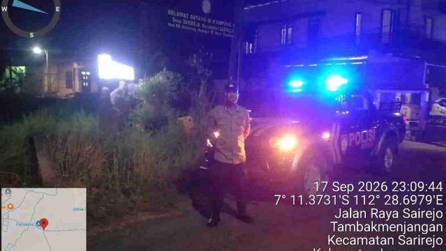 Patroli Blue Light Tengah Malam, Polsek Sarirejo Antisipasi 4C dan Gesekan Antarperguruan Silat