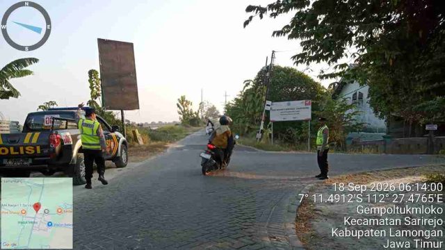 Commander Wise Pagi, Polsek Sarirejo Atur Lalu Lintas di Titik Padat Aktivitas Warga