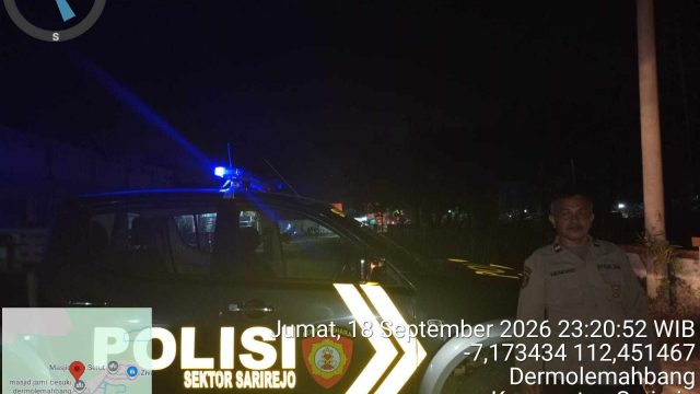 Patroli Blue Light Polsek Sarirejo Sisir Titik Rawan, Antisipasi Kriminalitas dan Gesekan Perguruan Silat