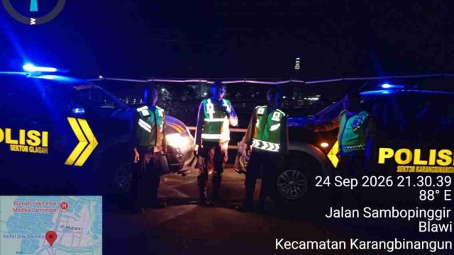 Cegah 3C hingga Balap Liar, Polsek Karangbinangun Bersama Koramil Gelar Patroli KRYD