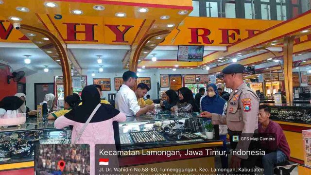 Jelang Salat Jumat, Polsek Lamongan Kota Patroli Dialogis ke Toko Emas Antisipasi Kejahatan 3C