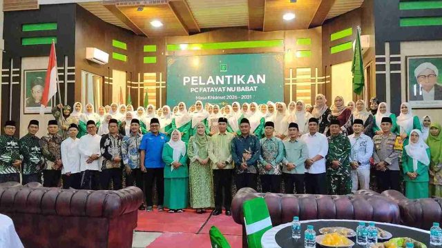 Resmi Dilantik, Fatayat NU Babat 2026–2031 Usung Semangat Guyup, Kompak dan Tuntas