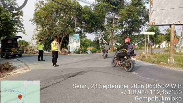 Commander Wise Pagi, Polsek Sarirejo Atur Lalu Lintas di Titik Padat Aktivitas Masyarakat