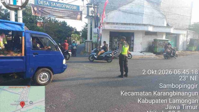 Commander Wish Pagi, Polsek Karangbinangun Turun ke Jalan Amankan Arus Pelajar dan Warga