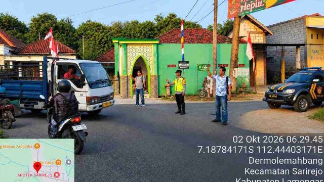 Wujudkan Kamseltibcarlantas, Polsek Sarirejo Gelar Commander Wish Pagi di Sejumlah Simpang Strategis