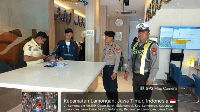 Patroli Perintis Presisi, Polsek Lamongan Kota Sisir Perbankan dan Objek Vital Cegah Gangguan Kamtibmas