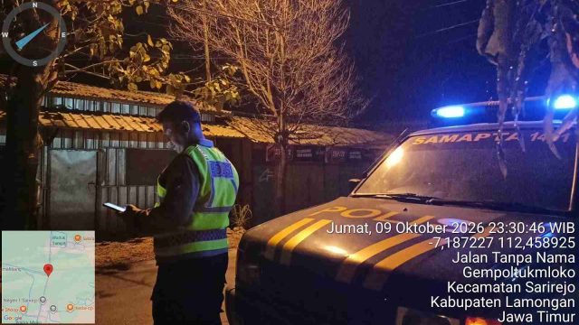 Cegah Aksi Kriminalitas dan Gesekan Antarperguruan Silat, Polsek Sarirejo Intensifkan Patroli Blue Light hingga Larut Malam