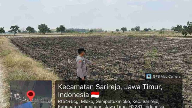 Antisipasi Kekeringan dan Bencana Alam, Polsek Sarirejo Intensifkan Patroli Monitoring Embung dan Lahan Persawahan
