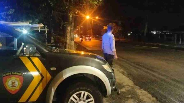 Cegah Balap Liar dan Kriminalitas, Polsek Deket Sisir Jalur Poros Lamongan-Gresik Tengah Malam